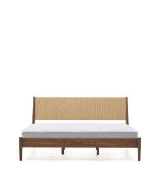 Elan Bett, Walnussfurnier und Massivholz, 180x200cm Matratze, FSC Mix Credit