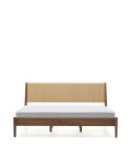 Elan Bett, Walnussfurnier und Massivholz, Matratze, 180x200cm, FSC Mix Credit