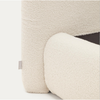 Martina Bett mit abnehmbarem Bezug aus ecrufarbenem Lammfell 