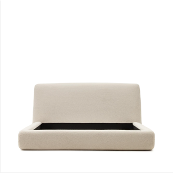 Martina Bett mit abnehmbarem Bezug aus ecrufarbenem Lammfell 