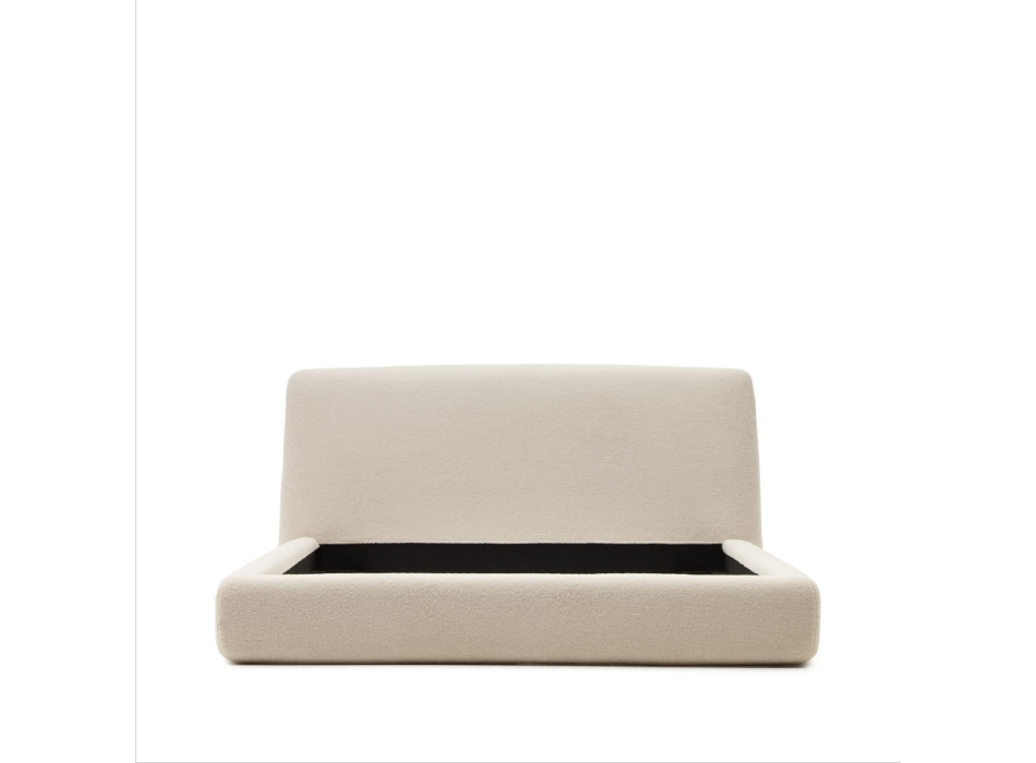 Martina Bett mit abnehmbarem Bezug aus ecrufarbenem Lammfell 