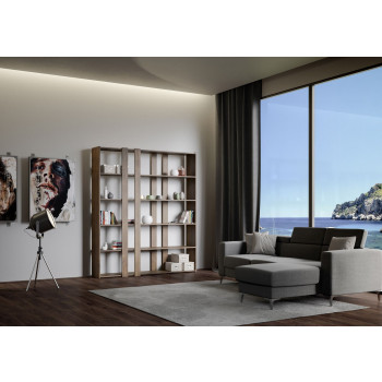 Kato Bücherregal - Komposition A Kato 6R 2 Seiten 4 lange Bänder Weiße Esche