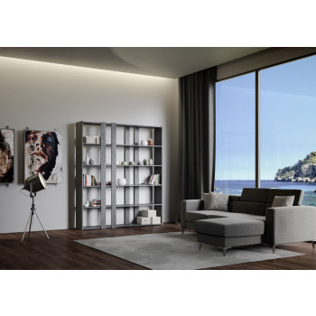 Kato Bücherregal - Komposition A Kato 6R 2 Seiten 4 lange Bänder Weiße Esche