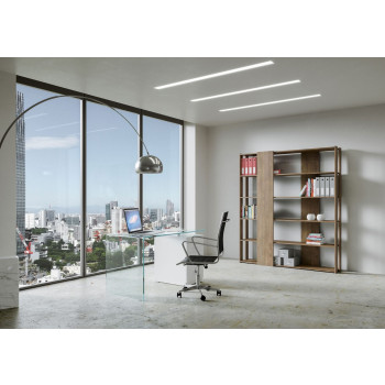 Kato Bücherregal - Zusammensetzung B Kato 6R 2 Seiten 4 lange Bänder Weiße Esche