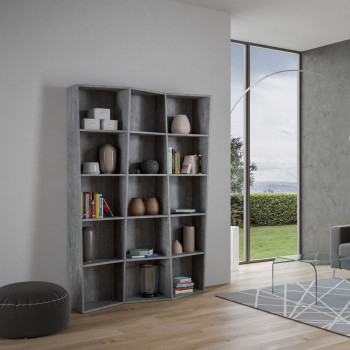 Trek-Bücherregal – 3-Element-Trek-Bücherregal in Esche weiß