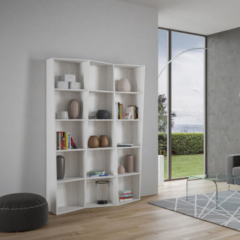 Trek-Bücherregal – 3-Element-Trek-Bücherregal in Esche weiß