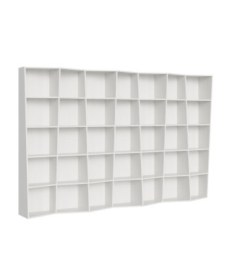 Trek-Bücherregal – 7-Element-Trek-Bücherregal in Esche weiß