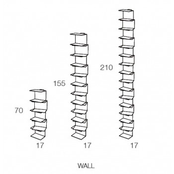 PTOLOMEO PTW70 WAND VERTIKALE BÜCHERREGAL MEINUNG CIATTI
