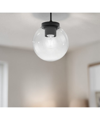 Transparente Polly-Lampe, 1xE27, IP44, 20x21cm