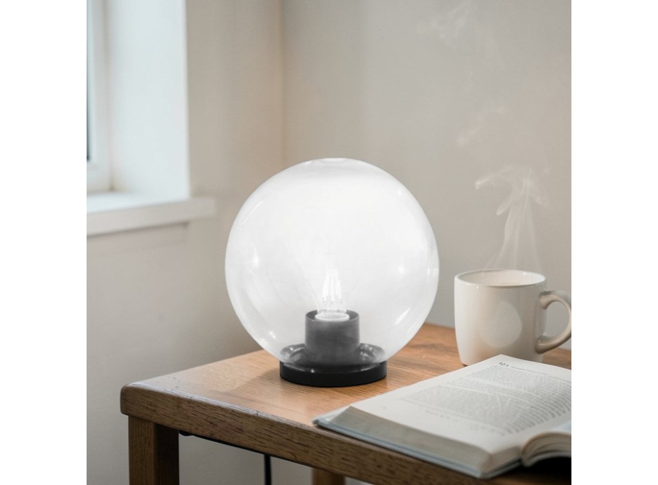 Transparente Polly-Lampe, 1xE27, IP44, 25x26cm