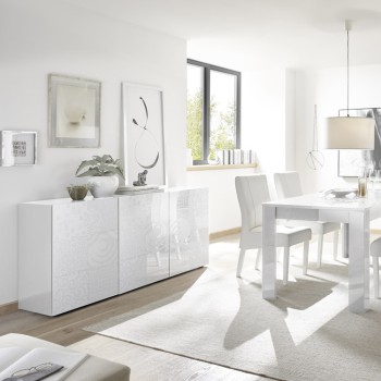 MIRO 3-türiges Sideboard 181x84x43 cm, weiß