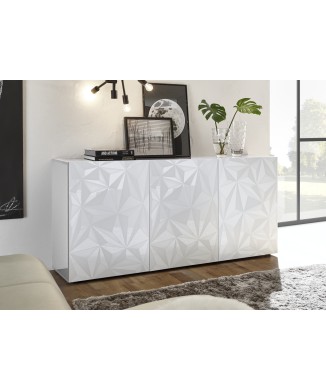 3-türiges PRISMA Sideboard, Farbe weiß