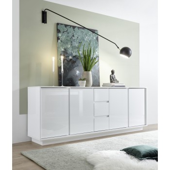 ICE Sideboard mit 4 Türen und 3 Schubladen 180x78x43 cm 