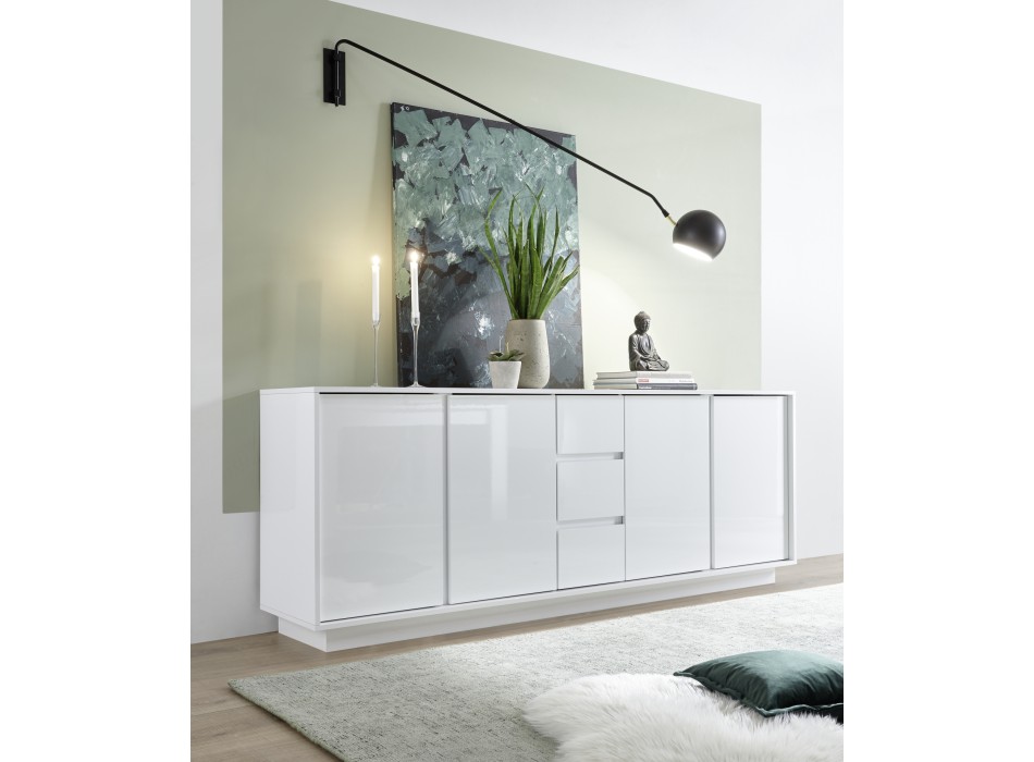 ICE Sideboard mit 4 Türen und 3 Schubladen 180x78x43 cm 