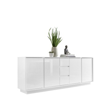 ICE Sideboard mit 4 Türen und 3 Schubladen 180x78x43 cm 