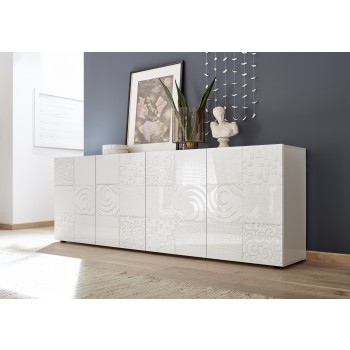 MIRO 4-türiges Sideboard 241x84x43 cm, weiß