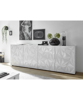 4-türiges PRISMA Sideboard, Farbe weiß