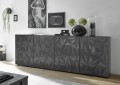 4-türiges PRISMA Sideboard, Farbe Schwarz