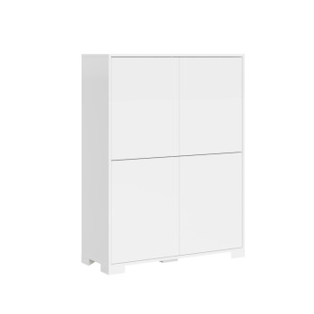 Sideboard / TV-Ständer / Hohes Sideboard Lumina Gloss White - Hohes Sideboard 4 Türen 90x35x120 cm Lumina Gloss White