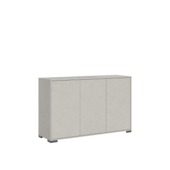 Lumina Hochglanz Weiß Sideboard/TV-Ständer/Hohes Sideboard - 3-türiges Sideboard 130x40x83 cm Lumina Hochglanz Weiß