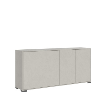 Lumina Hochglanz Weiß Sideboard/TV-Ständer/Hohes Sideboard - 4-türiges Sideboard 172x40x83 cm Lumina Hochglanz Weiß