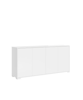 Lumina Hochglanz Weiß Sideboard/TV-Ständer/Hohes Sideboard - 4-türiges Sideboard 172x40x83 cm Lumina Hochglanz Weiß