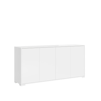 Lumina Hochglanz Weiß Sideboard/TV-Ständer/Hohes Sideboard - 4-türiges Sideboard 172x40x83 cm Lumina Hochglanz Weiß