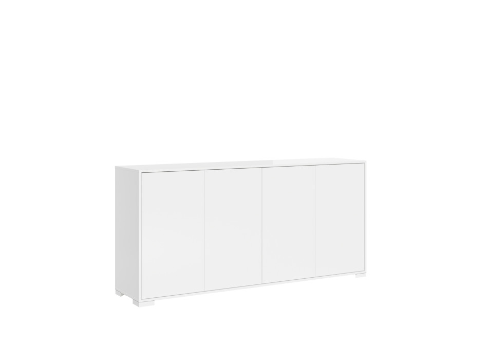 Lumina Hochglanz Weiß Sideboard/TV-Ständer/Hohes Sideboard - 4-türiges Sideboard 172x40x83 cm Lumina Hochglanz Weiß