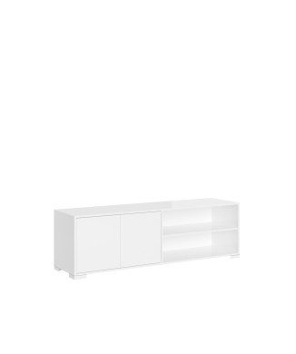 Lumina Gloss White Sideboard/TV-Ständer/Hohes Sideboard - 2-türiger TV-Ständer mit offenem Fach 150x40x40 cm Lumina Gloss White