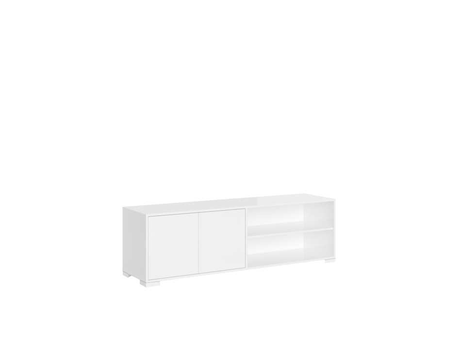 Lumina Gloss White Sideboard/TV-Ständer/Hohes Sideboard - 2-türiger TV-Ständer mit offenem Fach 150x40x40 cm Lumina Gloss White