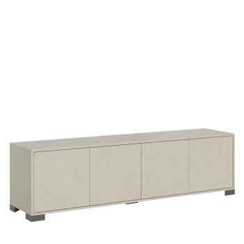 Lumina Hochglanz Weiß Sideboard/TV-Ständer/Hohes Sideboard - 4-türiger TV-Ständer 172x40x48 cm Lumina Hochglanz Weiß