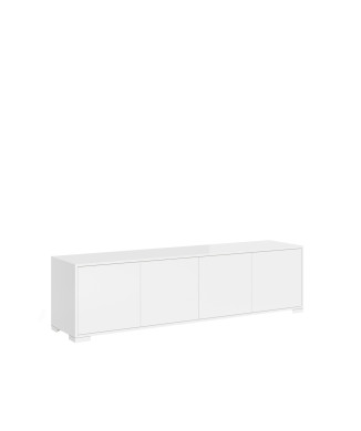 Lumina Hochglanz Weiß Sideboard/TV-Ständer/Hohes Sideboard - 4-türiger TV-Ständer 172x40x48 cm Lumina Hochglanz Weiß