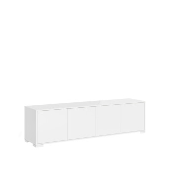 Lumina Hochglanz Weiß Sideboard/TV-Ständer/Hohes Sideboard - 4-türiger TV-Ständer 172x40x48 cm Lumina Hochglanz Weiß
