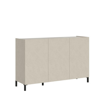 Solaria Hochglanz-Weiß Sideboard/TV-Ständer/Hoch-Sideboard - 3-türiges Sideboard 130x40x84 cm Solaria Hochglanz-Weiß