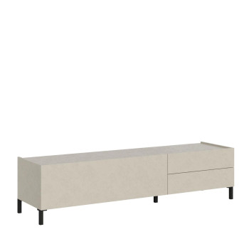 Solaria Hochglanz-Weiß Sideboard/TV-Ständer/Hohes Sideboard - 1-Tür/2-Schubladen TV-Ständer 160x42x40 cm Solaria Hochglanz-Weiß