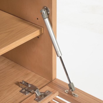 Beyla 2-türiger TV-Schrank aus Massivholz und Eichenfurnier 180 x 49,5 cm FSC100%