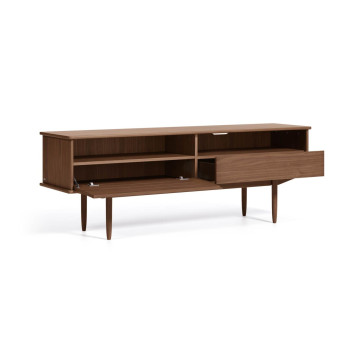 Carolin TV-Schrank mit 1 Tür und 1 Schublade, Walnussfurnier, 180 x 63,5 cm
