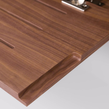 Carolin TV-Schrank mit 1 Tür und 1 Schublade, Walnussfurnier, 180 x 63,5 cm