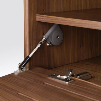 Carolin TV-Schrank mit 1 Tür und 1 Schublade, Walnussfurnier, 180 x 63,5 cm