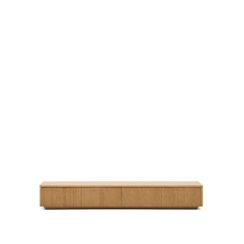 Helvine TV-Schrank mit 4 Schubladen, Eichenfurnier, 200 x 30 cm, FSC 100 %