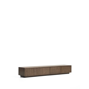 Helvine TV-Schrank mit 4 Schubladen, Eschenfurnier mit Walnuss-Finish, 200 x 30 cm, FSC 100 %