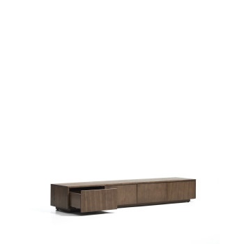 Helvine TV-Schrank mit 4 Schubladen, Eschenfurnier mit Walnuss-Finish, 200 x 30 cm, FSC 100 %