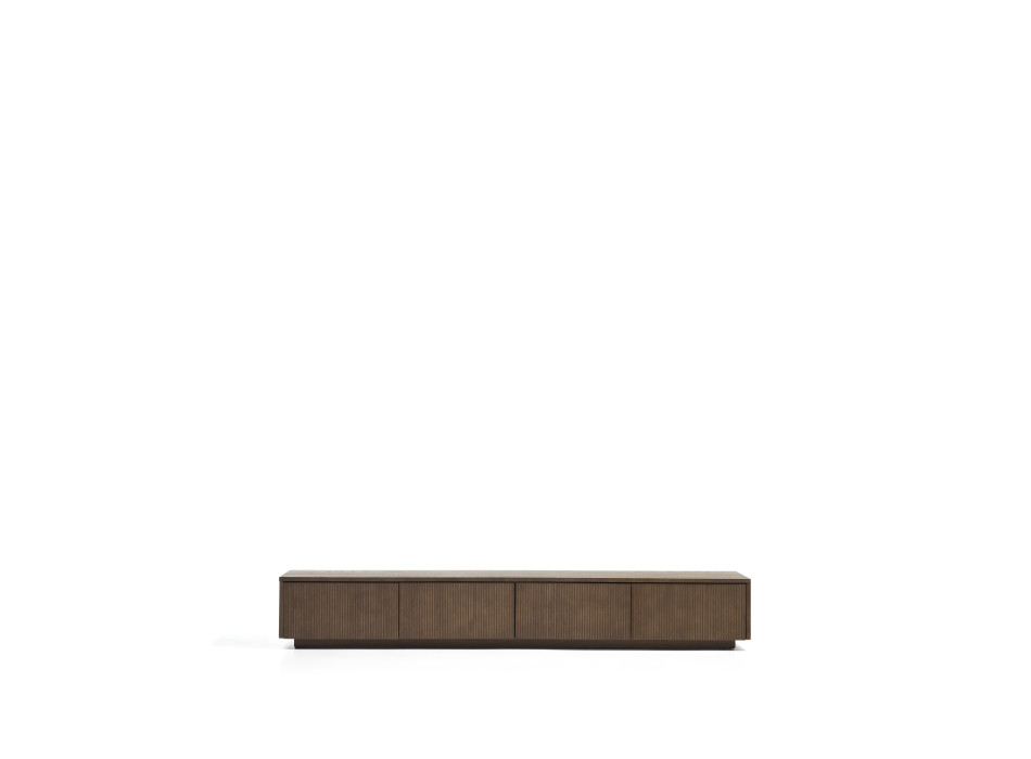 Helvine TV-Schrank mit 4 Schubladen, Eschenfurnier mit Walnuss-Finish, 200 x 30 cm, FSC 100 %