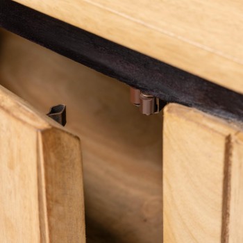 Licia 2-türiger TV-Schrank aus 6 cm massivem Mangoholz