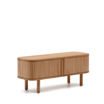 Mailen 2-türiger TV-Schrank in Eschenfurnier mit Finish