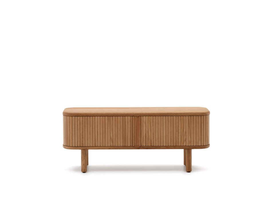 Mailen 2-türiger TV-Schrank in Eschenfurnier mit Finish