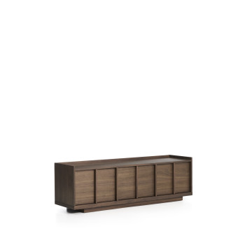 Onix TV-Schrank in Walnussfurnier mit dunkler Oberfläche, 150 x 47 cm, FSC Mix-zertifiziert