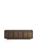 Onix TV-Schrank in Walnussfurnier mit dunkler Oberfläche, 150 x 47 cm, FSC Mix-zertifiziert