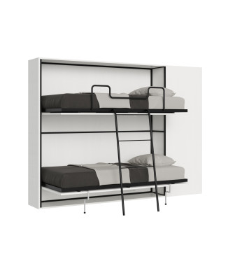 Kando Doppel-Modell Esche weiß mit Möbeln - Kando Klappbett Doppelbett comp.H Esche weiß