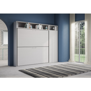 Mod. Kando Doppelbett Esche weiß mit Möbeln - Kando Doppel-Schrankbett comp.I Esche weiß